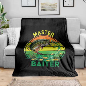 Funny Bass Fishing St Patricks Day Throw Blanket Master Baiter TS14 Print Your Wear