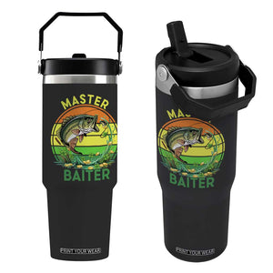 Funny Bass Fishing St Patricks Day Flip Straw Tumbler Master Baiter TS14 One Size: 30 oz Black Print Your Wear