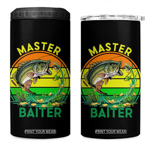 Funny Bass Fishing St Patricks Day 4 in 1 Can Cooler Tumbler Master Baiter TS14 One Size: 16 oz Black Print Your Wear
