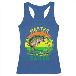 Funny Bass Fishing St Patricks Day Racerback Tank Top Master Baiter TS14 Royal Blue Print Your Wear