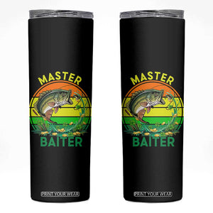 Funny Bass Fishing St Patricks Day Skinny Tumbler Master Baiter TS14 Black Print Your Wear