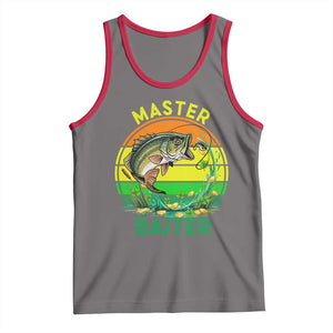 Funny Bass Fishing St Patricks Day Tank Top Master Baiter TS14 Deep Heather Red Print Your Wear