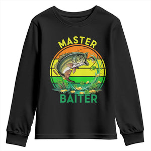 Funny Bass Fishing St Patricks Day Youth Sweatshirt Master Baiter TS14 Black Print Your Wear