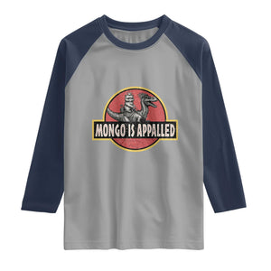 Retro Mongo is Appalled Raglan Shirt Princess Cat Riding Dinosaur Book Lover TS14 Sport Gray Navy Print Your Wear