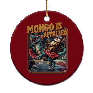 Mongo is Appalled Ceramic Ornament Vintage Princess Cat Riding Dinosaur Sci-Fi Book Lover TS14 1pc Red Print Your Wear