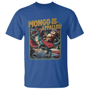 Mongo is Appalled T Shirt - Vintage Princess Cat Riding Dinosaur Sci-Fi Book Lover TS14 Royal Blue Print Your Wear