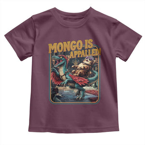 Mongo is Appalled Toddler T Shirt Vintage Princess Cat Riding Dinosaur Sci-Fi Book Lover TS14 Maroon Print Your Wear