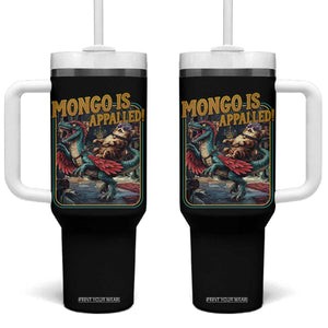 Mongo is Appalled Tumbler With Handle Vintage Princess Cat Riding Dinosaur Sci-Fi Book Lover TS14 One Size: 40 oz Black Print Your Wear