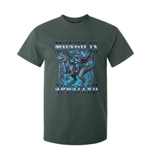 Mongo is Appalled T Shirt For Kid Funny Princess Cat Riding Dinosaur TS14 Dark Forest Green Print Your Wear
