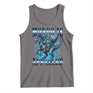 Mongo is Appalled Tank Top Funny Princess Cat Riding Dinosaur TS14 Deep Heather Print Your Wear