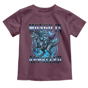 Mongo is Appalled Toddler T Shirt Funny Princess Cat Riding Dinosaur TS14 Maroon Print Your Wear