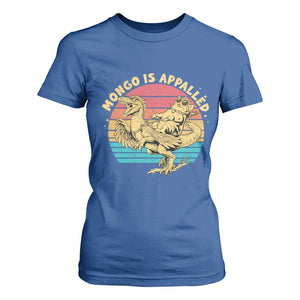 Mongo is Appalled T Shirt For Women Vintage Princess Cat Riding Dinosaur TS14 Royal Blue Print Your Wear