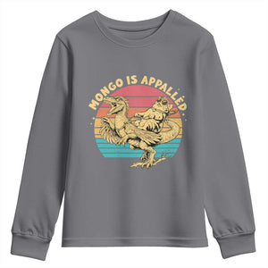 Mongo is Appalled Youth Sweatshirt Vintage Princess Cat Riding Dinosaur TS14 Charcoal Print Your Wear