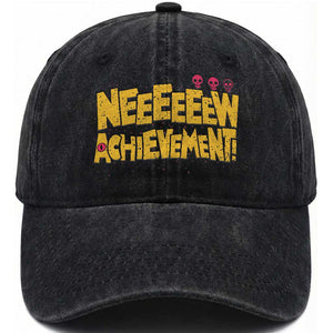 New Achievement Washed Cotton Baseball Cap Funny Sci-Fi Book Lover TS14 Print Your Wear