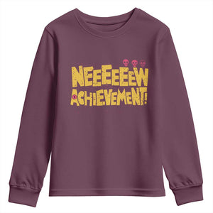 New Achievement Youth Sweatshirt Funny Sci-Fi Book Lover TS14 Maroon Print Your Wear