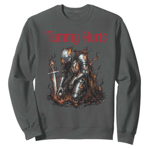 Tummy Hurts Sweatshirt Funny Medieval Knight Dark Humor