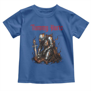 Tummy Hurts Toddler T Shirt Funny Medieval Knight Dark Humor TS14 Royal Blue Print Your Wear