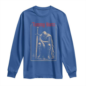 Tummy Hurts Long Sleeve Shirt Funny Medieval Knight Dark Meme