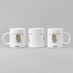 Off to Wrangle My Feral Grandkids Coffee Mug Funny Cowboy Frog Grandpa Western Meme TS14 Print Your Wear