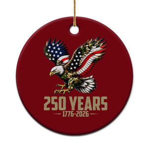 250 Years America Anniversary Ceramic Ornament Military Eagle American Flag Camo