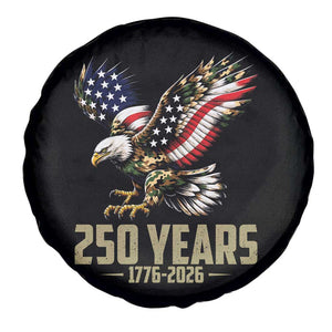 250 Years America Anniversary Spare Tire Cover Military Eagle American Flag Camo