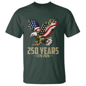 250 Years America Anniversary T Shirt Military Eagle American Flag Camo