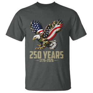 250 Years America Anniversary T Shirt Military Eagle American Flag Camo