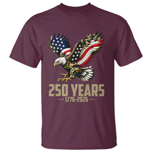 250 Years America Anniversary T Shirt Military Eagle American Flag Camo