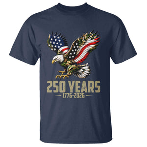 250 Years America Anniversary T Shirt Military Eagle American Flag Camo
