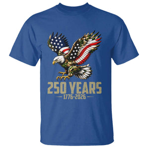 250 Years America Anniversary T Shirt Military Eagle American Flag Camo