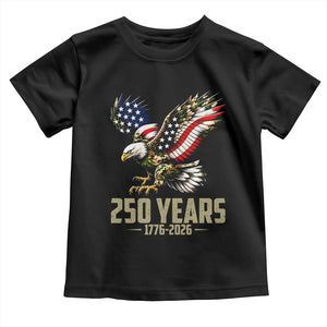 250 Years America Anniversary Toddler T Shirt Military Eagle American Flag Camo