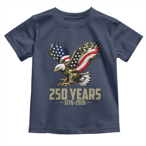 250 Years America Anniversary Toddler T Shirt Military Eagle American Flag Camo