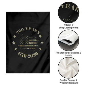250 Years Anniversary Garden Flag Camo American Flag Independence Day