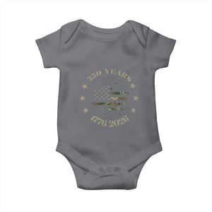 250 Years Anniversary Baby Onesie Camo American Flag Independence Day