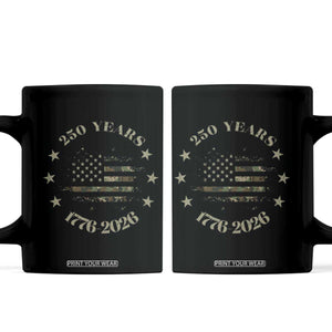 250 Years Anniversary Coffee Mug Camo American Flag Independence Day