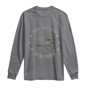 250 Years Anniversary Long Sleeve Shirt Camo American Flag Independence Day