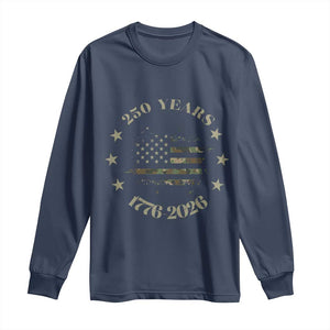 250 Years Anniversary Long Sleeve Shirt Camo American Flag Independence Day