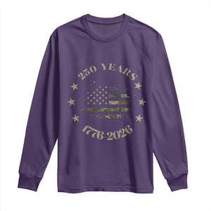 250 Years Anniversary Long Sleeve Shirt Camo American Flag Independence Day