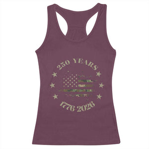 250 Years Anniversary Racerback Tank Top Camo American Flag Independence Day