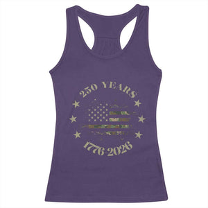 250 Years Anniversary Racerback Tank Top Camo American Flag Independence Day
