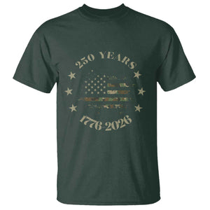 250 Years Anniversary T Shirt Camo American Flag Independence Day