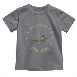 250 Years Anniversary Toddler T Shirt Camo American Flag Independence Day