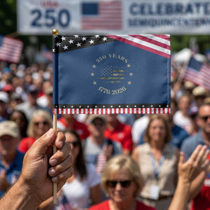 250 Years Anniversary Patriotic Handheld Flag Camo American Flag Independence Day