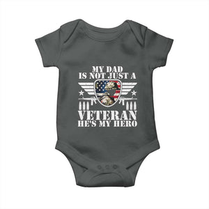 Military Family Veteran Support Baby Onesie My Papa US Veteran My Hero