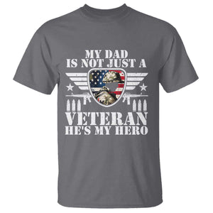 Military Family Veteran Support T Shirt My Papa US Veteran My Hero