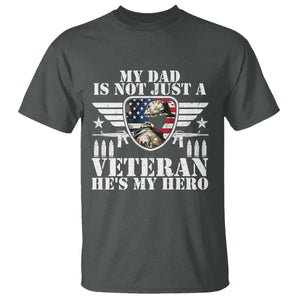 Military Family Veteran Support T Shirt My Papa US Veteran My Hero