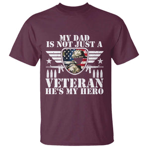 Military Family Veteran Support T Shirt My Papa US Veteran My Hero