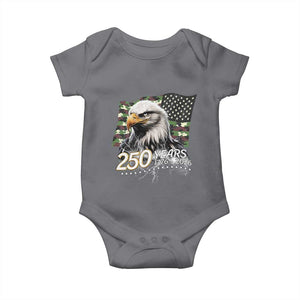 250 Years America Anniversary Baby Onesie Patriotic Bald Eagle Military Tactical American Flag Camo