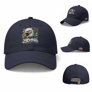 250 Years America Anniversary Baseball Cap Patriotic Bald Eagle Military Tactical American Flag Camo