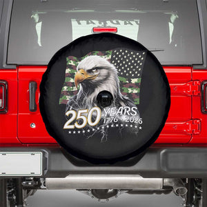 250 Years America Anniversary Spare Tire Cover Patriotic Bald Eagle Military Tactical American Flag Camo